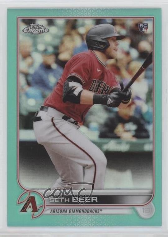 2022 Topps Chrome Aqua Refractor 118/199 Seth Beer #186 11nq