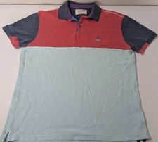 Nautica Slim Fit Polo Shirt Mens L Multi Color Short Sleeve
