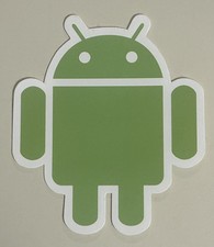 Android Logo Sticker Green 2.75”x2.5”in Authentic
