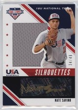 2020 Panini USA Baseball Stars & Stripes Black Gold 34/30 Nate Savino Auto 10u3