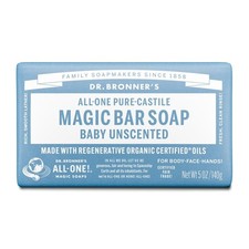 Pure-Castile Soap for Baby Face Body and Hands Unscented 5 oz Bar