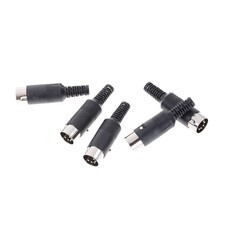 5pcs DIN male Plug 5 Pin Connector with Plastic Handle Adapters Cables GqM-y-