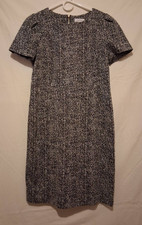 Calvin Klein Women's Size 14 Gray/White Casual Dress