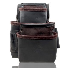 GRAINTEX OS2087 9 Pocket Nail & Tool Pouch Top Grain Oil Tanned Leather