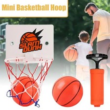 Mini Basketball Hoop Net Indoor Over the Door Backboard With Ball Pump Game Set