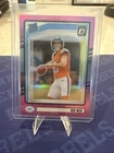 2024 Panini Donruss - Rated Rookie Bo Nix #369 Optic Preview Pink Prizm (RC)