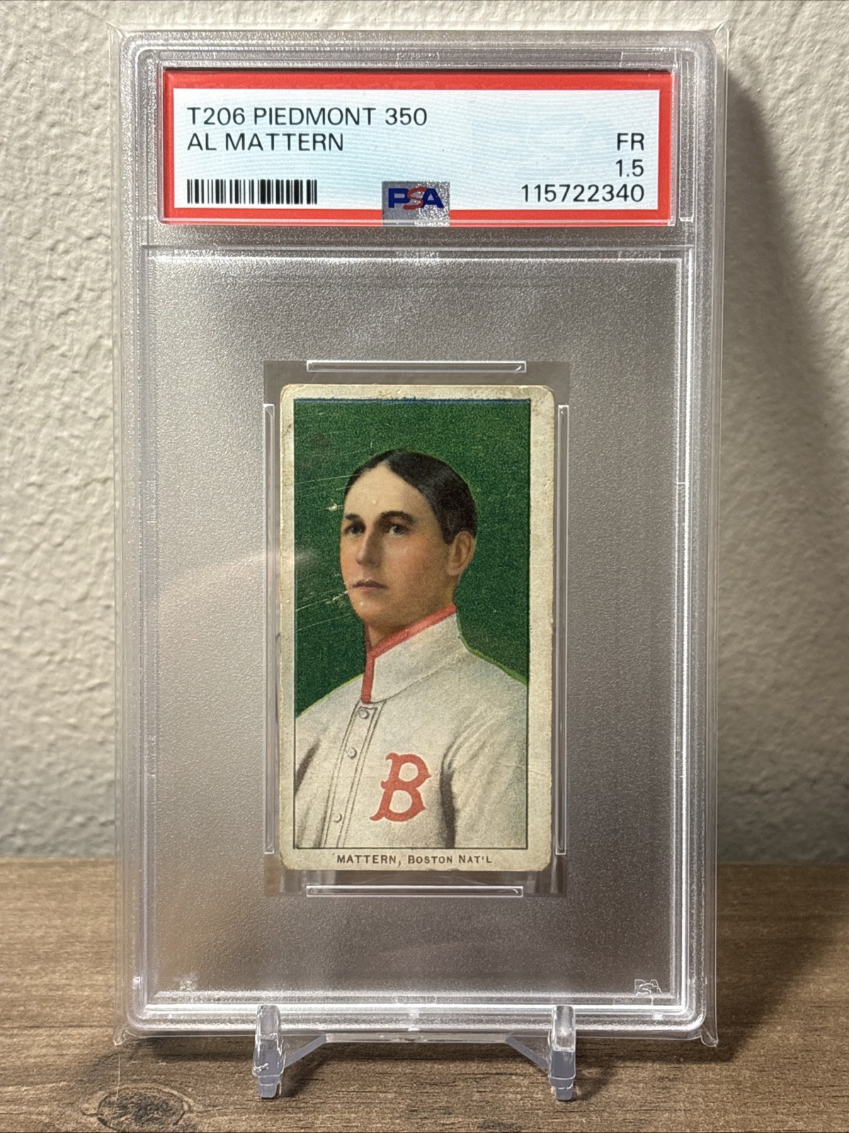 1909-11 T206 Piedmont Al Mattern PSA 1.5