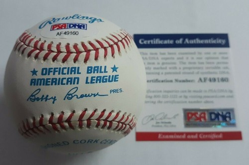 Jimmie Reese Signed Rawlings OML Baseball Angels Autographed PSA DNA COA - Picture 2 of 3