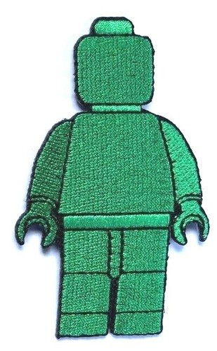 LEGO MINIFIGUR PATCH *aufnähen / aufbügeln* ROT, GRÜN, GELB *2 Größen verfügbar* - Bild 3 von 5