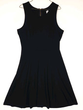 Old Navy Dress Size M Sleeveless Black Fit and Flare Zip Back