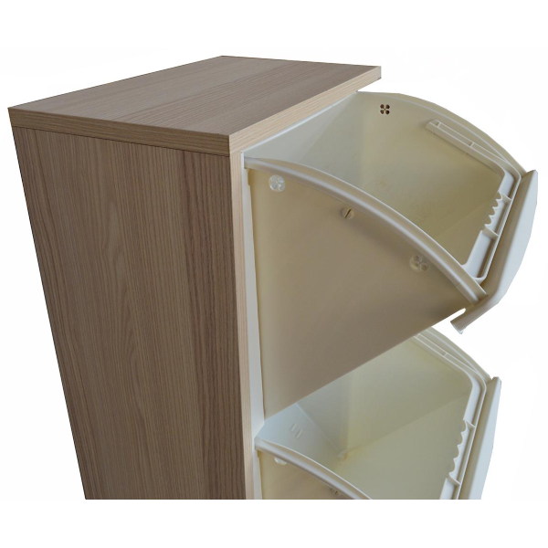 Mobile In Legno Per Raccolta Differenziata A 3 Vani NOCE. | Leroy Merlin