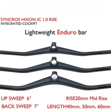 Carbon Fiber One-piece Enduro/XC Mountain Bicycle Handlebars with Computer Mount