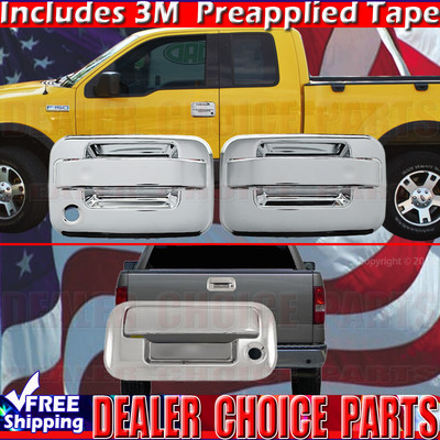 2004-13 2014 F150 Chrome Door Handle (W/O Keypad W/O PSK 2DR) + Tailgate COVERS