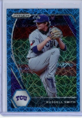 2021 Panini Prizm Draft Picks Prizm Carolina Blue Velocity Russell Smith #PDP51