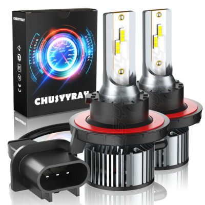 H13 White LED Headlight Bulbs For Jeep Wrangler 2007-2017 High/Low Beam Kit