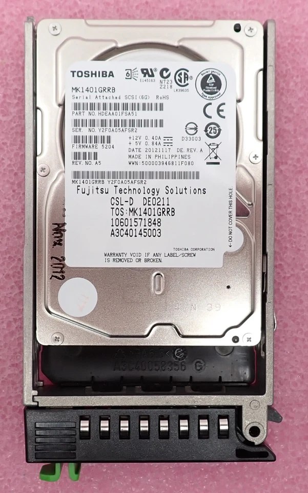 Fujitsu Toshiba MK1401GRRB 146GB 15K SAS 6G 2.5" Hard Drive S26361-F4482-L514 - Image 3 of 4