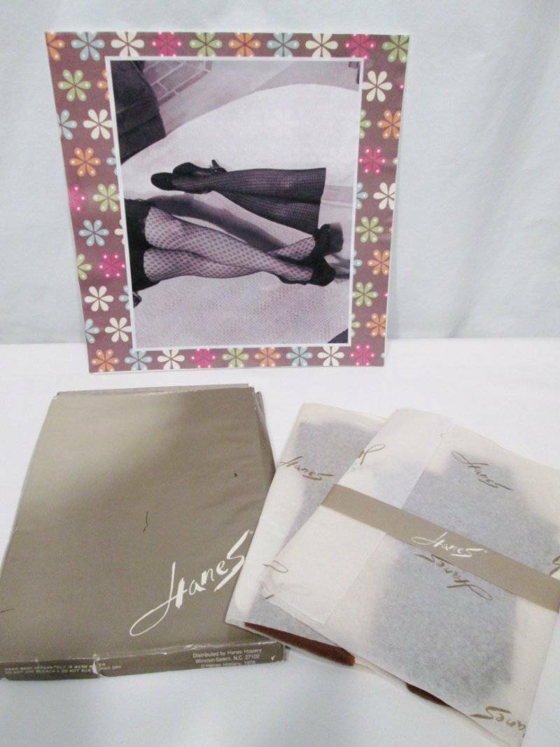 NOS Vtg HANES Cantrece Stockings 2 Pair Hosiery 100 … Gem