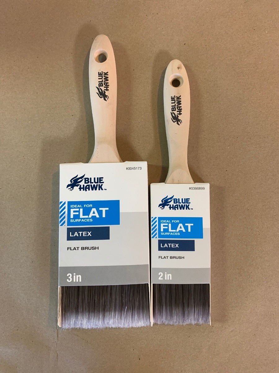 Blue Hawk Polyester Flat 3-in Paint Brush Blue Hawk Polyester Flat 3-in Paint Brush