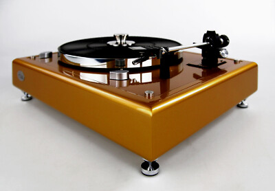 Restored Thorens TD 145 Turntable End Shutdown Dark Gold Metallic