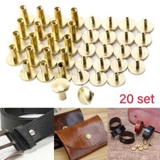 20Pcs 4-10mm Arc Belt Screw Craft Solid Rivet Stud Head I-shaped Nail Cap Nail