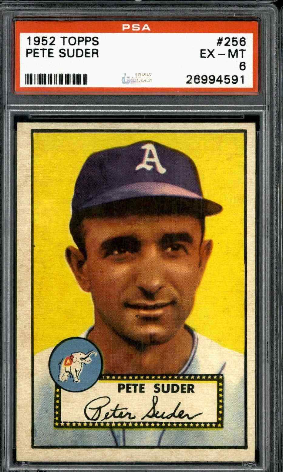 1952 Topps #256 Pete Suder - PSA 6