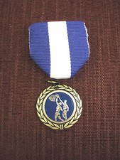 team lot of 10 male action basketball medal blue and white pin ribbon
