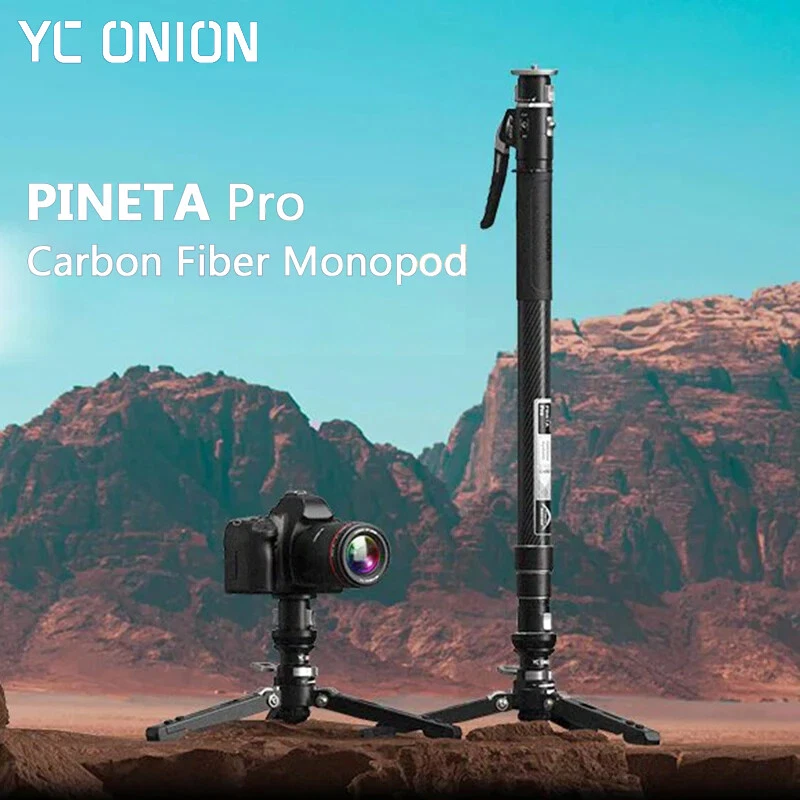 YC Onion MQP162 Pineta Pro Outdoor Carbon Fiber Monopod Pedal Base Fluid Head  - Image 3 of 4