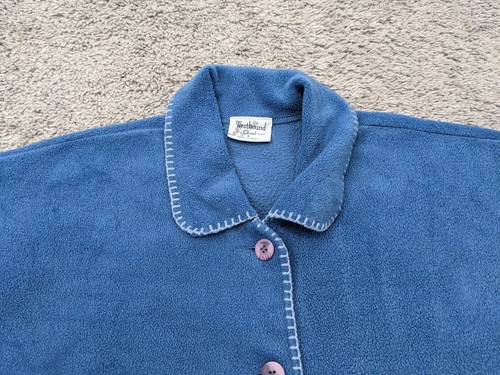 Vintage Westbound Casual Cardigan Womens Large Blue Long Sleeve Sweater Fleece - Picture 5 of 10