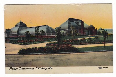 c1910 PITTSBURG PENNSYLVANIA PHIPPS CONSERVATORY VINTAGE POSTCARD PA KEOKUK IOWA
