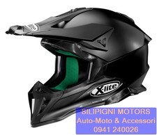 X-LITE X-502 START 04 FLAT BLACK Casco Integrale Off Road Enduro Cross in FIBRA