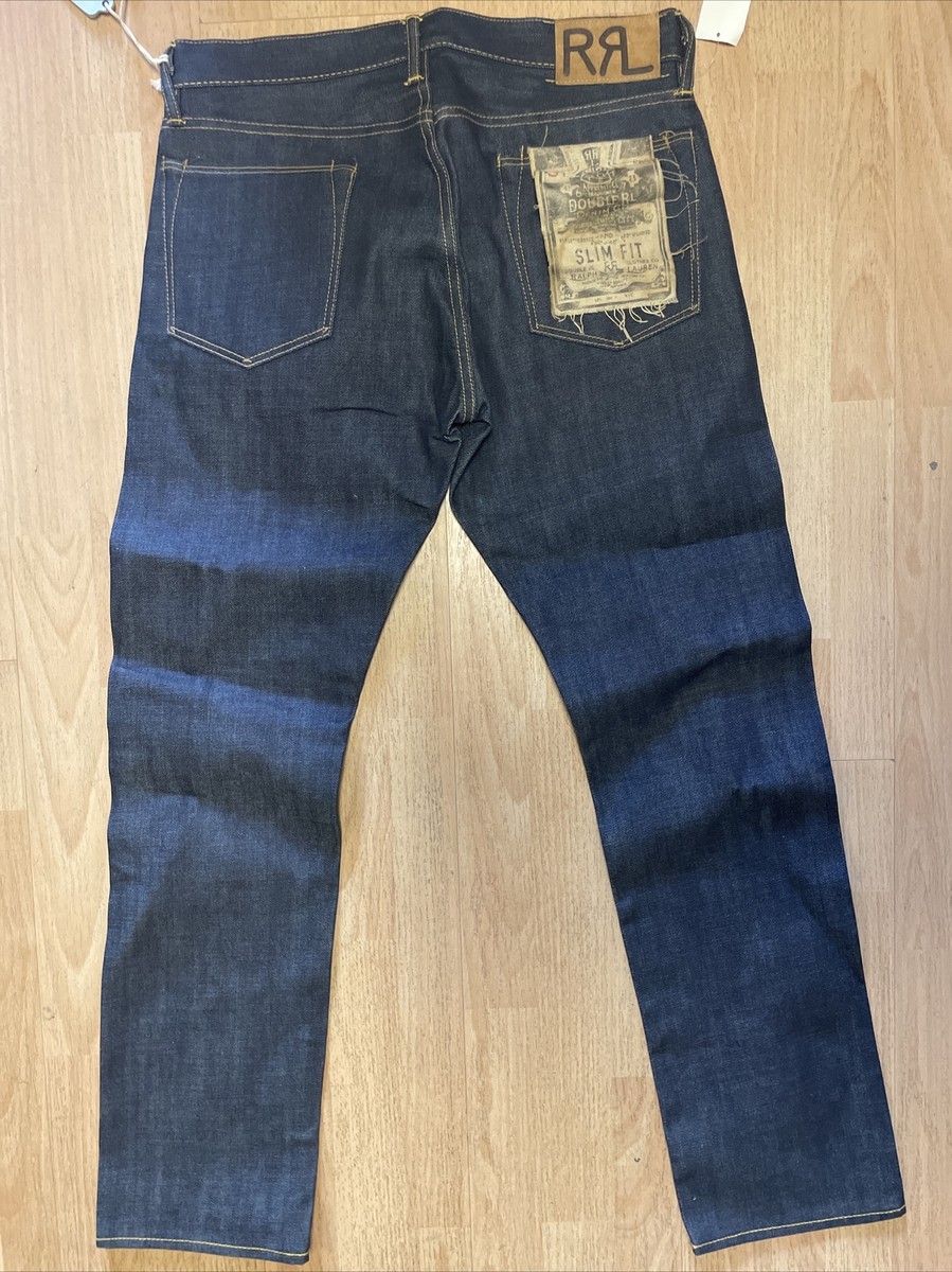 464 RRL Jeans Men's slim fit Japan Woven Selvedge denim raw size