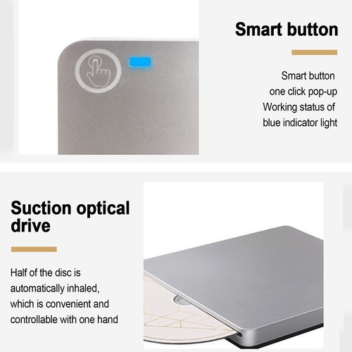 BD Burner External USB Slot In DVD RW CD Writer Portable Drive Silver AU - Picture 6 of 11
