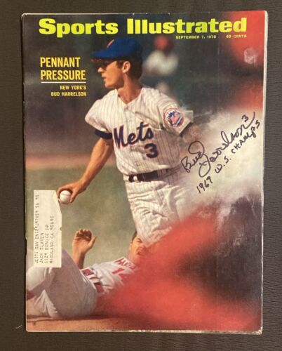 Bud Harrelson Signed Sep 7 1970 Baseball NY Mets Sports Illustrated SI Magazine