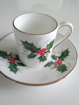 Mokkatasse - Royal Grafton - England - Noel - Ilex - Neuwertig - Nr.2!