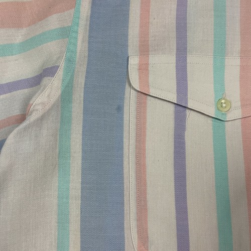 Vintage Lord & Taylor Kensington Collection Shirt Men XL Pastel Short Sleeve GUC - Picture 3 of 8