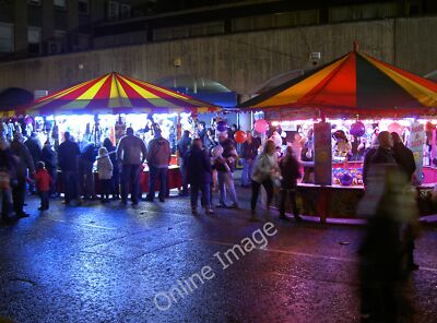 Photo 6x4 Try your skill! Keynsham/ST6568 Some illuminated stalls at Key c2011