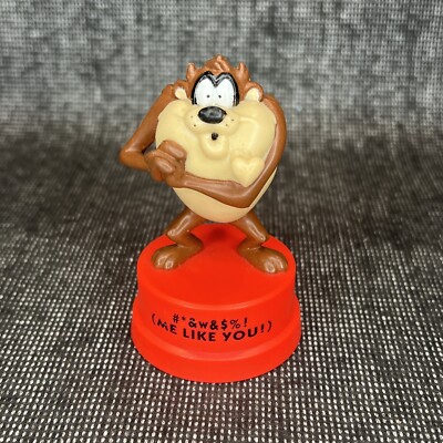 Taz Tasmanian Devil Figure Looney Tunes Applause 1994 Cake Topper Me Love You!