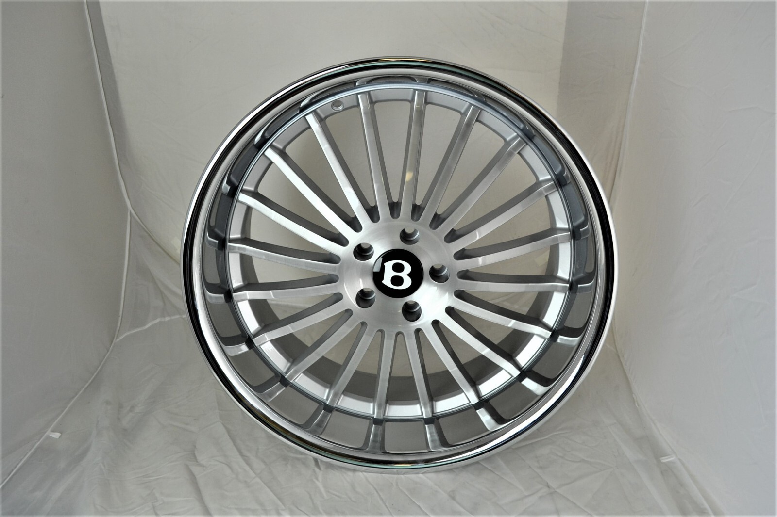20" Bentley GT GTC Spur Premium Wheels 2003-2011 GTX59 Silver Chrome Lip 5x112