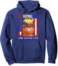 Funny Trump I'm Voting For The Alley Cat Republican Unisex Hooded Sweatshirt