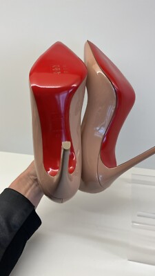 Christian Louboutin Pigalle Nude Patent Leather Size 41 / Heel