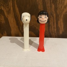 Vintage Peanuts PEZ Dispensers Snoopy and Lucy / Made In Austria / US Patent 3.9