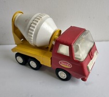 TONKA 5" CEMENT MIXER USA Pressed Steel Red Yellow White Vintage Loose