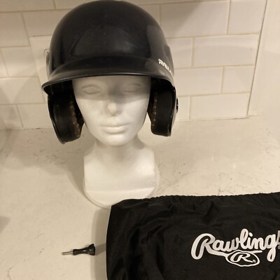 Casque de frappe RAWLINGS S100P Onfield Equip bleu foncé gauche/droite