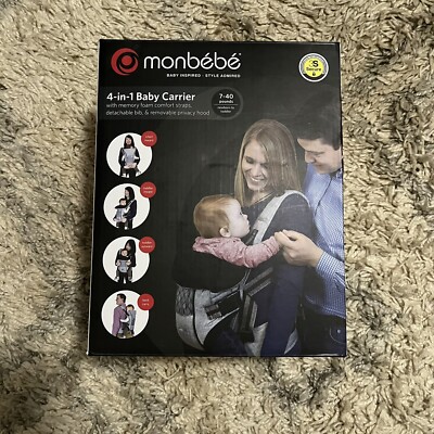 Monbebe 4-in-1 Baby Carrier Gray NIB