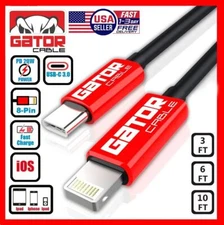 USB-C Charger Cable PD 20W Fast Charge For iPhone 7 8 X 11 12 13 14 Pro Max Plus