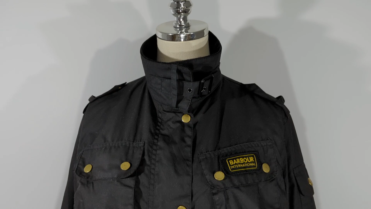 Barbour L1968 Flyweight International Black Wax Jacket England