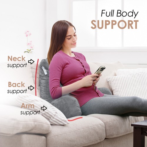 Bed Rest Reading Pillow for Kids & Teens Memory Foam TV Pillow With Arms Support - Picture 115 of 144
