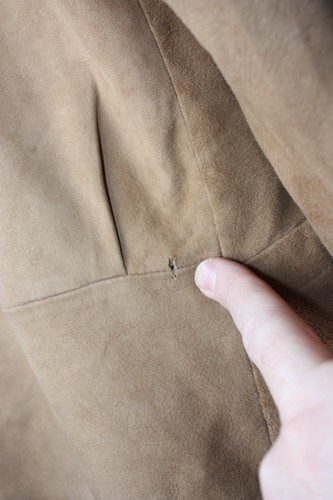 Vtg 70's Henjo Malung beige suede round collar jacket medium mod northern soul - Picture 17 of 22