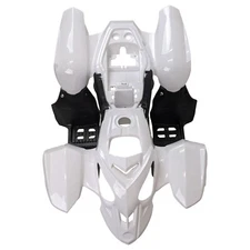 Redcap ATV Complete Plastic Body Fender Assembly for Coolster 3050B ATVs (White)