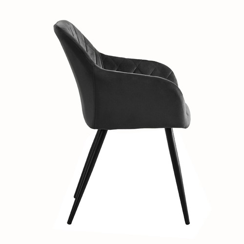 Par de sillas de comedor de terciopelo cuero sintético patas de metal acolchadas comedor moderno - Imagen 63 de 131